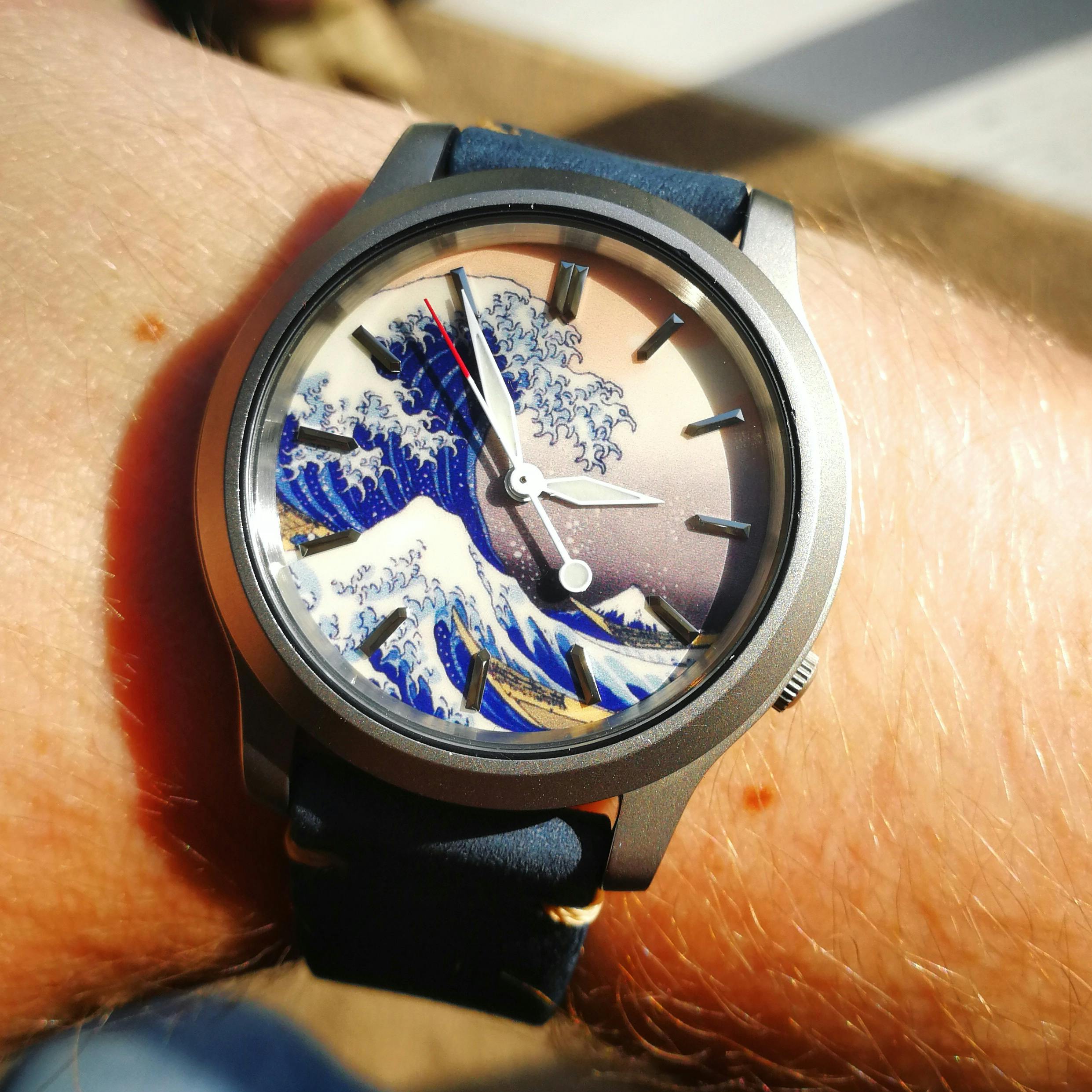 The Great Wave off Kanagawa Dial No Date SEIKO Mod Part